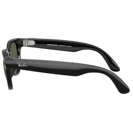 Умные очки Ray-Ban Meta* Headliner Gen 2 Shiny Black, Солнцезащитные линзы G-15 Green (RW4013), размер L